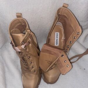 Steve Madden Women's Brown Combat Boots